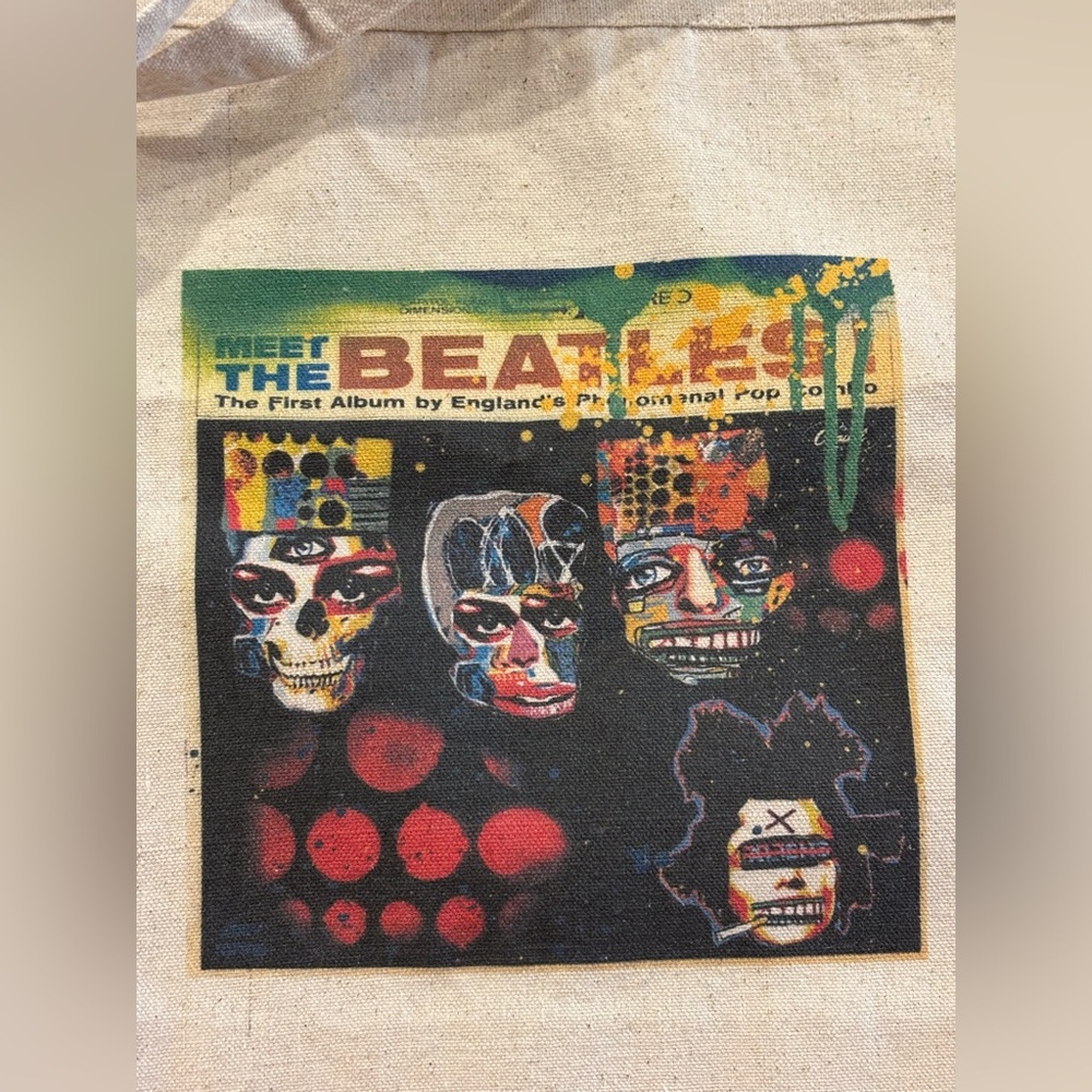 Cash Money Aliens Presents The Beatles Canvas Tote Bag 13x10x5 by Joey Mars